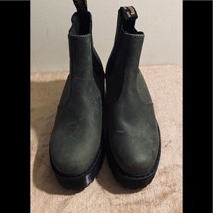 Dr marten Chelsea platform Rometty boots in slate 37